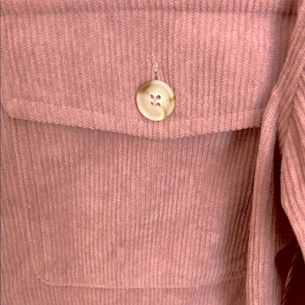Alya mauve Corduroy Button-Up Shirt/lightweight. Super soft. Front pocke… - Picture 4 of 6